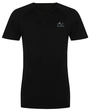 Husky Mersa M black pánské merino triko