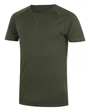 Husky Mersa M green pánské merino triko