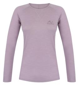 Husky Mertee L light purple dámské merino tričko