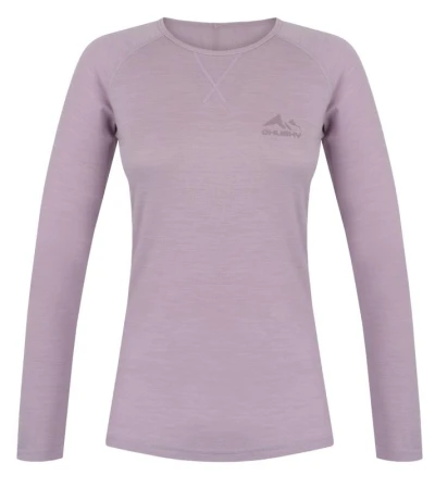 Husky Mertee L light purple dámské merino tričko