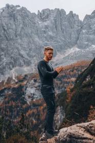 Husky Mertee M black pánské merino triko