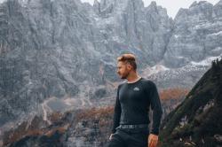 Husky Mertee M black pánské merino triko