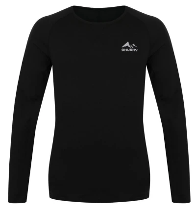 Husky Mertee M black pánské merino triko