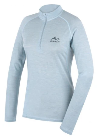 Husky Merow Zip L faded mint merino termoprádlo triko POUZE M (VÝPRODEJ)