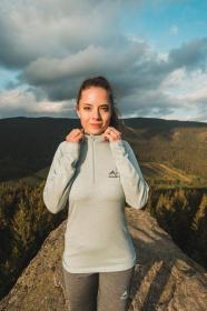 Husky Merow Zip L faded mint merino termoprádlo triko POUZE M (VÝPRODEJ)