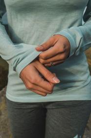 Husky Merow Zip L faded mint merino termoprádlo triko POUZE M (VÝPRODEJ)