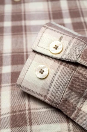 Husky Givi M beige pánská flanelová košile