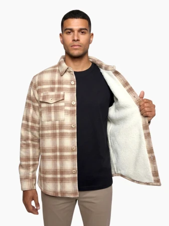 Husky Givi M beige pánská flanelová košile