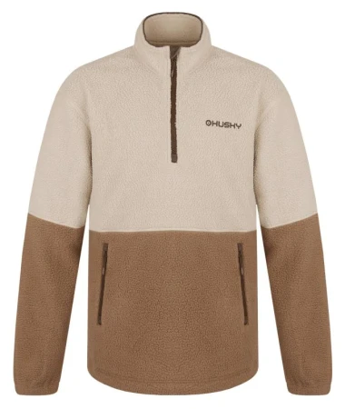 Husky Addy M beige pánská fleecová mikina