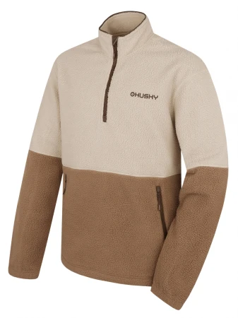 Husky Addy M beige pánská fleecová mikina
