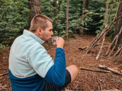 Husky Addy M black pánská fleecová mikina