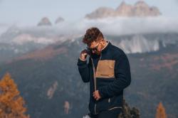 Husky Addy Zip M beige pánská fleecová mikina