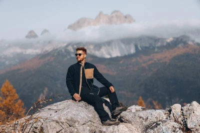 Husky Addy Zip M beige pánská fleecová mikina