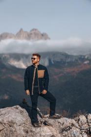 Husky Addy Zip M dark blue pánská fleecová mikina