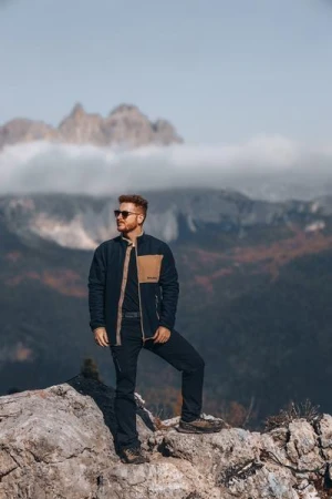 Husky Addy Zip M dark blue pánská fleecová mikina