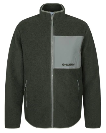 Husky Addy Zip M faded green pánska fleecová mikina