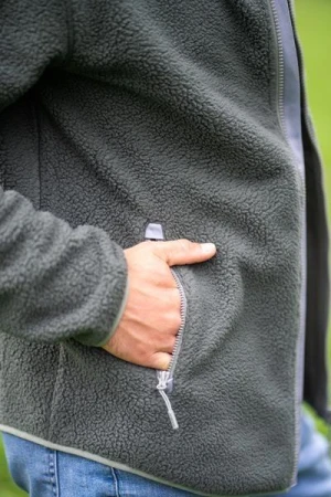 Husky Addy Zip M faded green pánska fleecová mikina