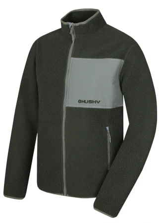 Husky Addy Zip M faded green pánská fleecová mikina