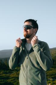 Husky Aflee M green pánská fleecová mikina