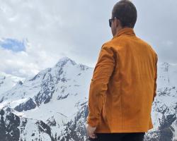 Husky Aflee M mustard pánská fleecová mikina