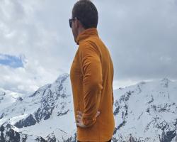 Husky Aflee M mustard pánská fleecová mikina