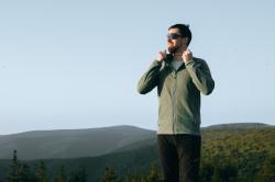 Husky Aflee M mustard pánská fleecová mikina