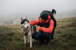 Husky Nanook M dk. blue/lt. grey pánská hardshell bunda + šátek Kilpi