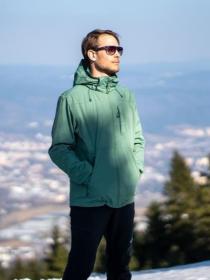 Husky Neoni M green pánská hardshell bunda