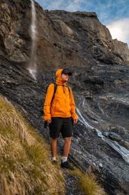 Husky Neoni M mustard pánská hardshell bunda