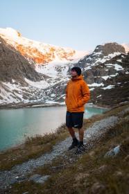 Husky Neoni M mustard pánská hardshell bunda