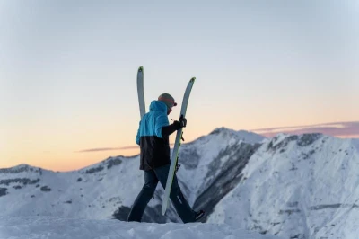Husky Nicco M red/turquoise pánská lyžařská bunda