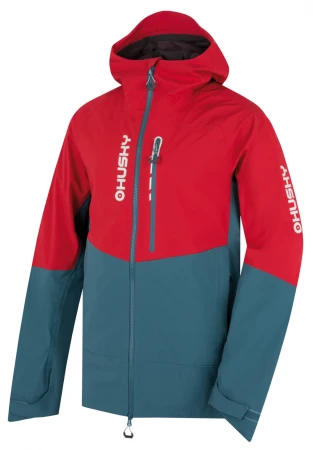 Husky Nicco M red/turquoise pánská lyžařská bunda