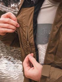 Husky Nickin M khaki/black pánská hardshell bunda