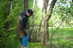 Husky Nickin M khaki/black pánská hardshell bunda