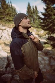 Husky Nickin M khaki/black pánská hardshell bunda