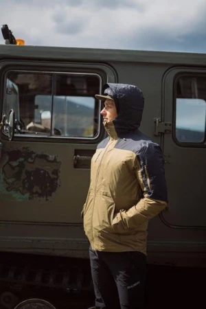 Husky Nickin M khaki/black pánská hardshell bunda