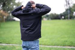 Husky Nesebi M brown pánska hardshellová plnená bunda