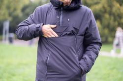 Husky Nesebi M brown pánska hardshellová plnená bunda