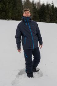 Husky Gambola M black blue pánská lyžařská bunda + šátek Kilpi