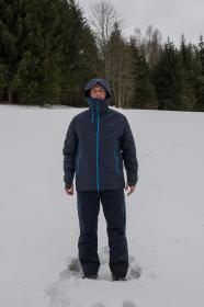 Husky Gambola M black blue pánská lyžařská bunda + šátek Kilpi