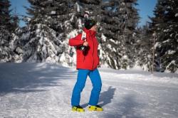 Husky Gambola M black blue pánská lyžařská bunda + šátek Kilpi