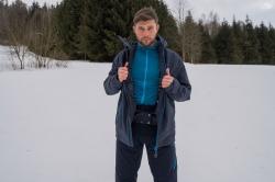 Husky Gambola M black blue pánská lyžařská bunda + šátek Kilpi