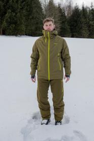 Husky Gambola M dk. khaki pánská lyžařská bunda + šátek Kilpi