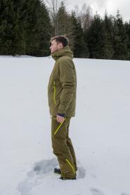 Husky Gambola M dk. khaki pánská lyžařská bunda + šátek Kilpi