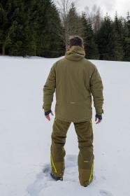 Husky Gambola M dk. khaki pánská lyžařská bunda + šátek Kilpi