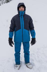 Husky Gomez M black blue/blue pánská lyžařská bunda + šátek Kilpi