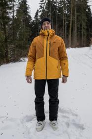 Husky Gomez M mustard/yellow pánská lyžařská bunda + šátek Kilpi
