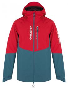 Husky Nicco M red/turquoise pánská lyžařská bunda