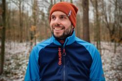 Husky Merhat 1 blue pánská merino čepice