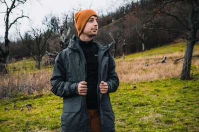 Husky Merhat 1 blue pánská merino čepice